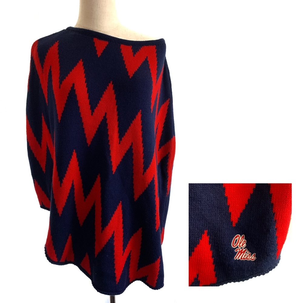 4/$25  Emerson Street Ole Miss football cape. Acrylic